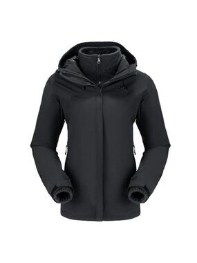 Womens 3 in 1 Ski Jacket Waterproof Fleece Lined Winter Coat Warm
